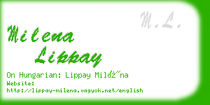 milena lippay business card